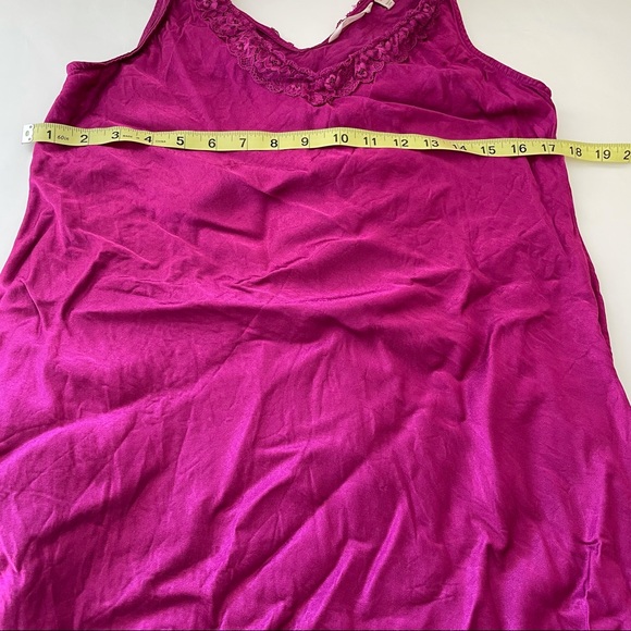 Soft Surroundings Fuchsia Dress Nightgown Nightie Lace Bodice Sleevele… - Picture 4 of 6